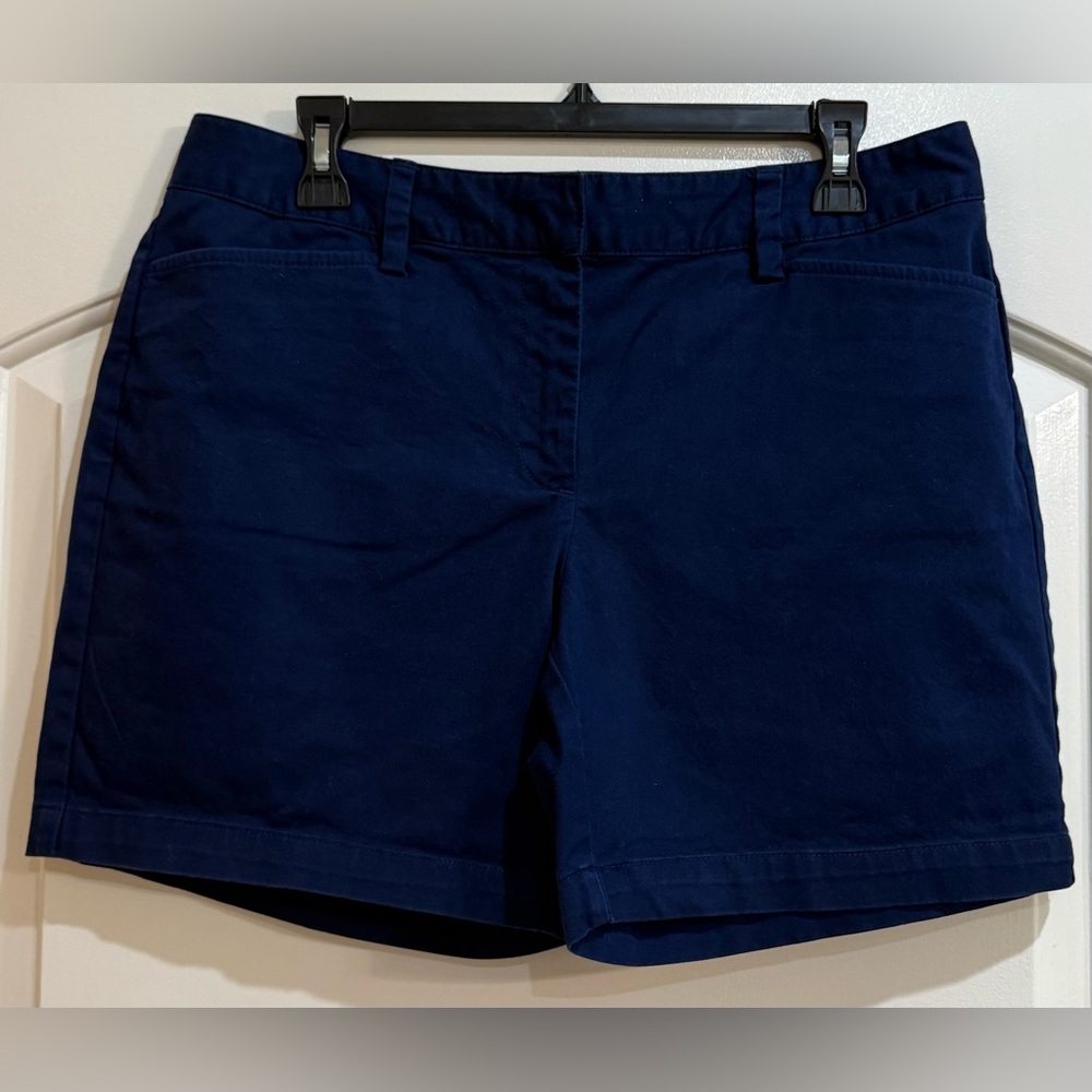 Lands' End Blue Chino Shorts Tailored Cotton